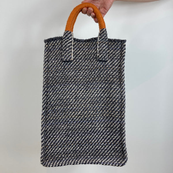 Milnsbridge Edith - Handmade Woollen Bag - Grey