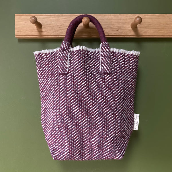 Milnsbridge Ethel - Handmade Woollen Bag - Blackberry