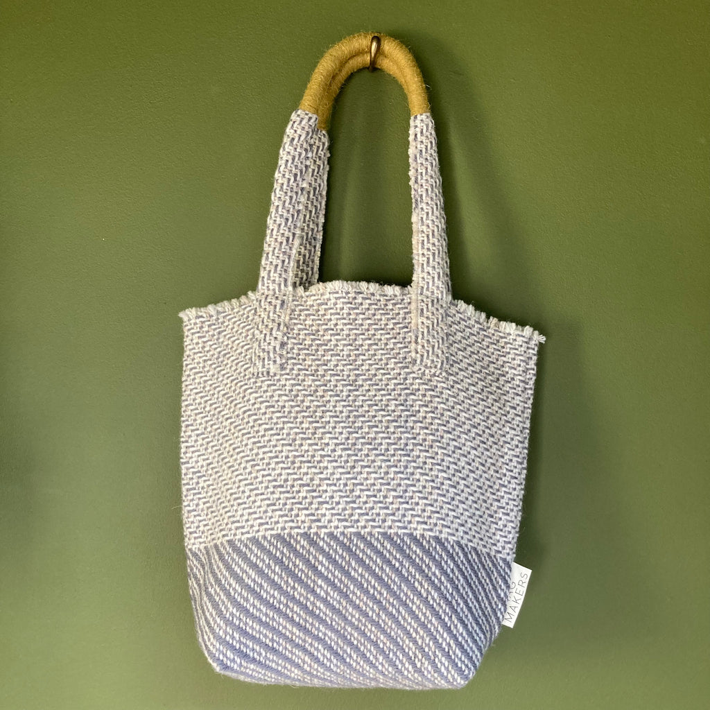 Milnsbridge Long Ethel - Handmade Woollen Bag - Greys