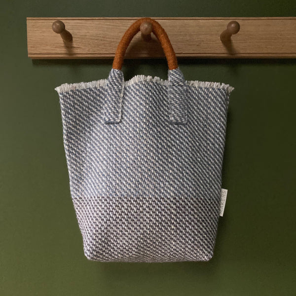 Milnsbridge Ethel - Handmade Woollen Bag - Greys & Teal