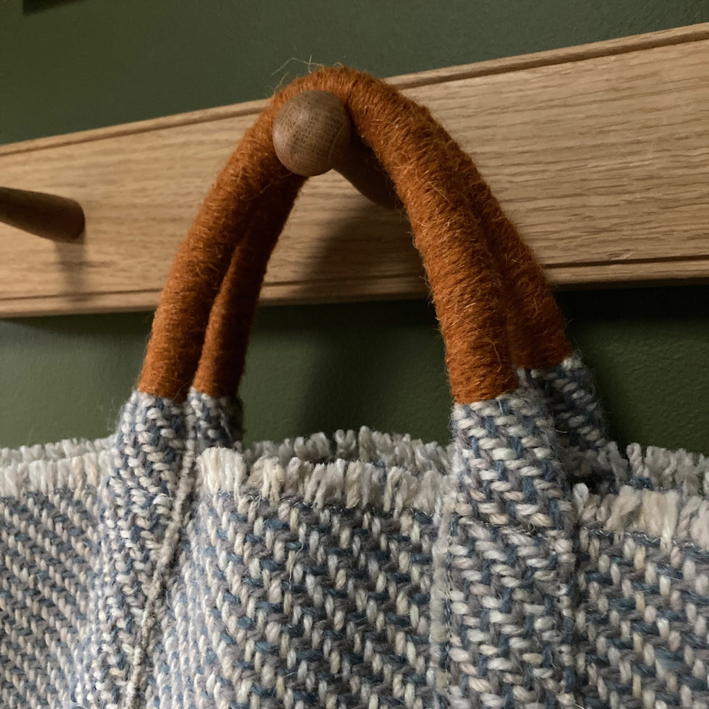 Milnsbridge Ethel - Handmade Woollen Bag - Greys & Teal