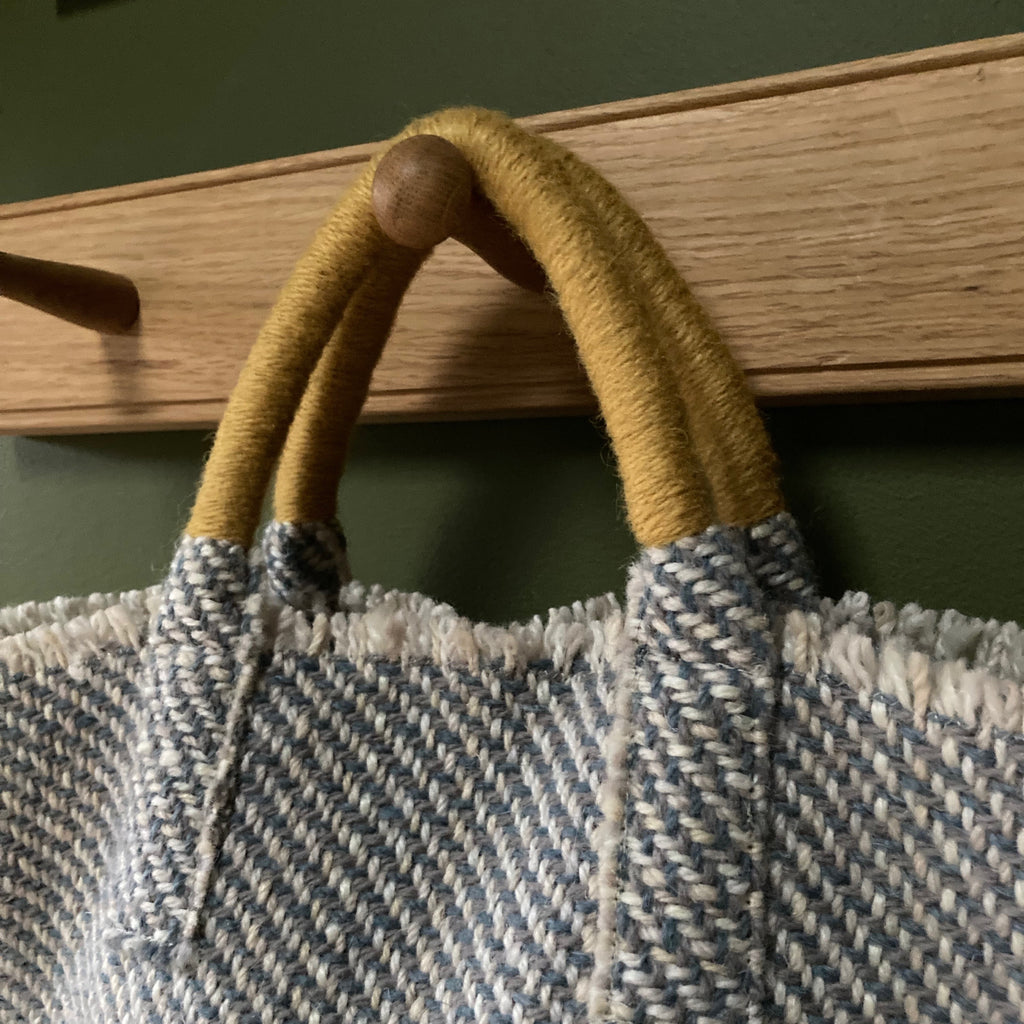 Milnsbridge Ethel - Handmade Woollen Bag - Greys & Blue