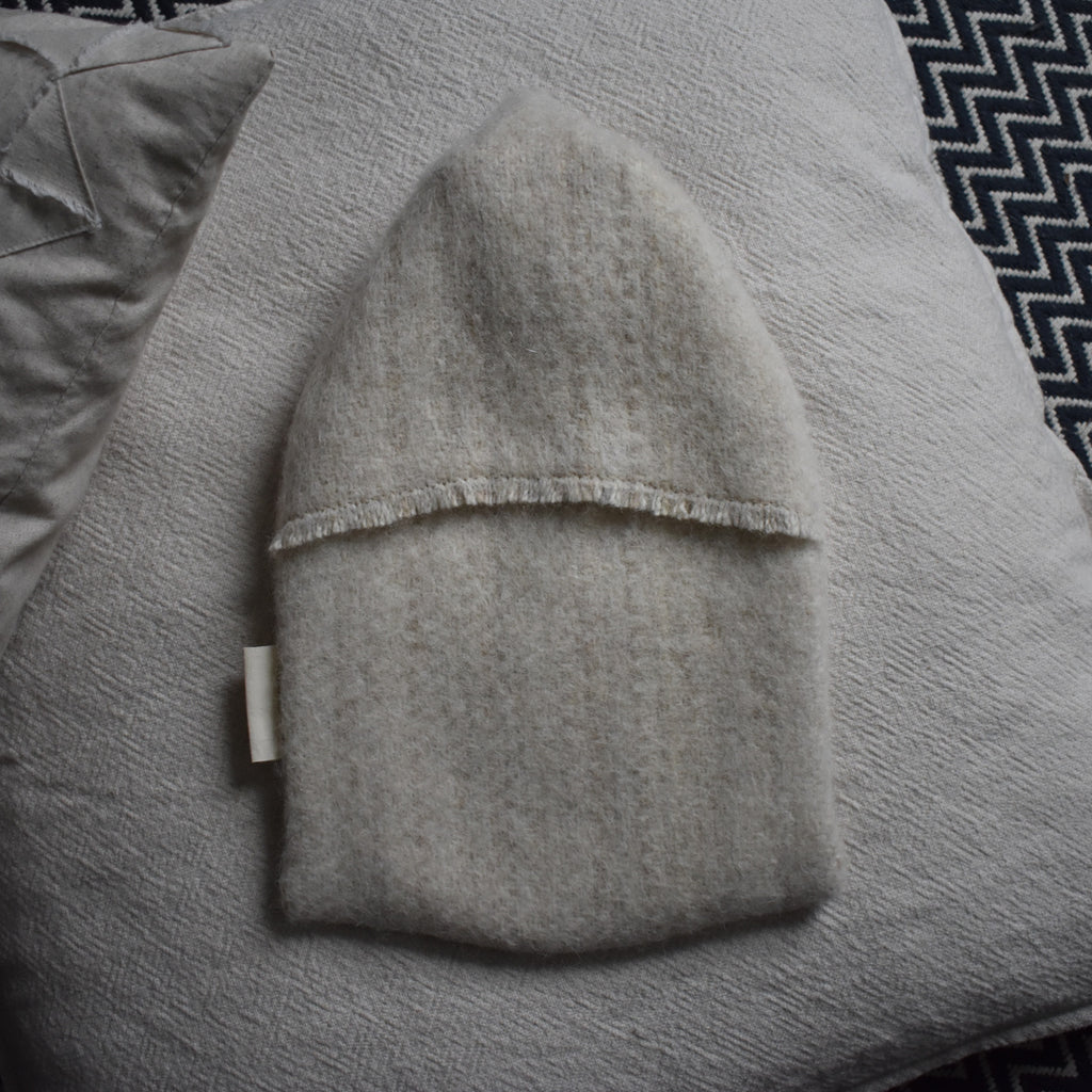 Milnsbridge Hot Water Bottle and cover - 100% Wool - Cream/Yellow