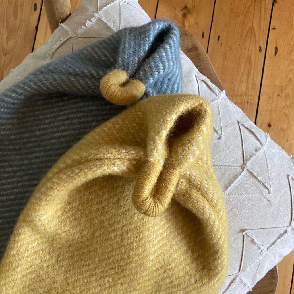 Milnsbridge Hot Water Bottle and cover - 100% Wool -Yellow