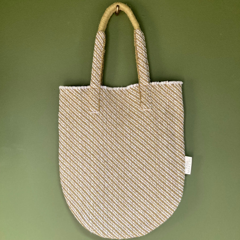 Milnsbridge Long Martha - Handmade Woollen Bag - Greens