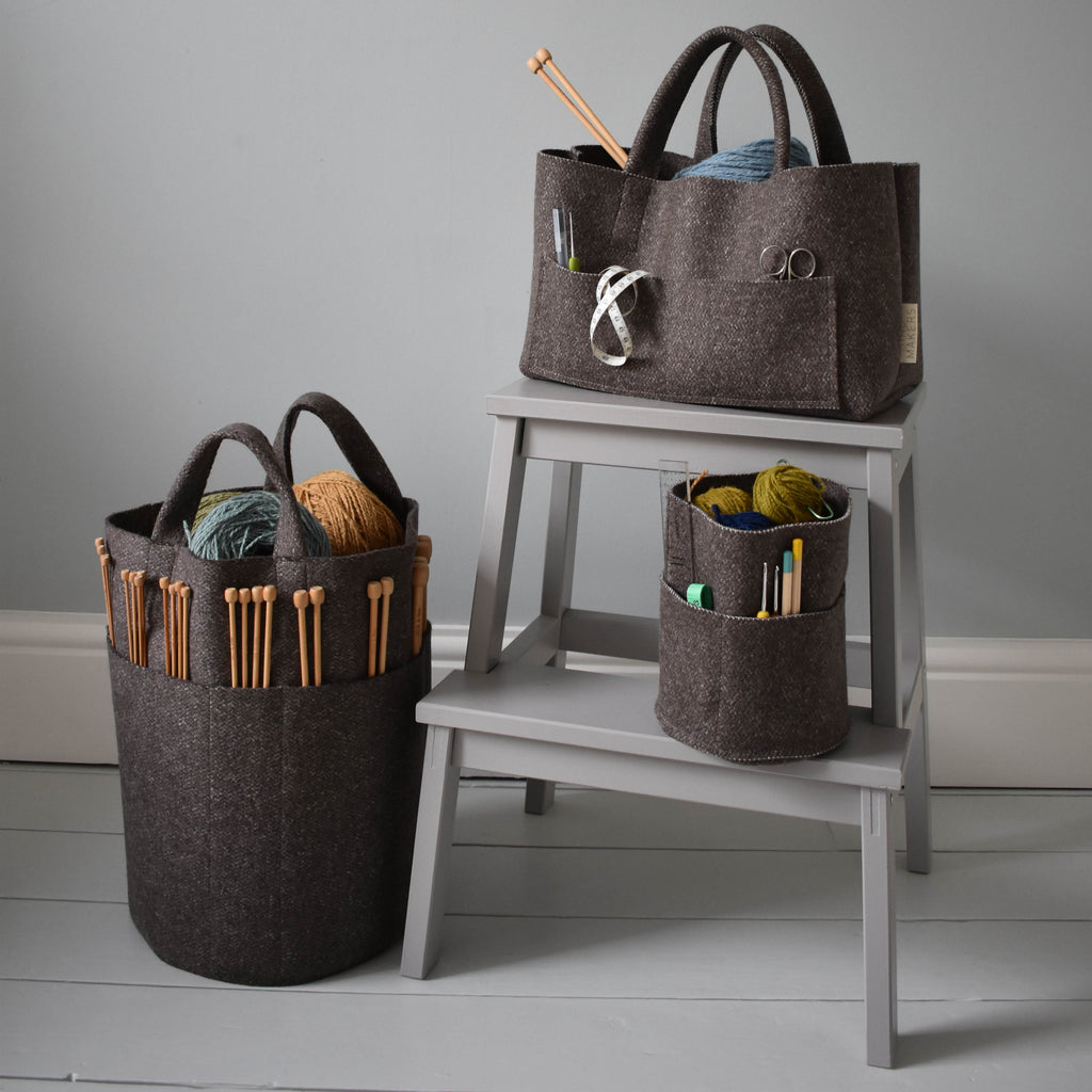 Stanningley - Handmade 100 % Wool Project Basket - Large