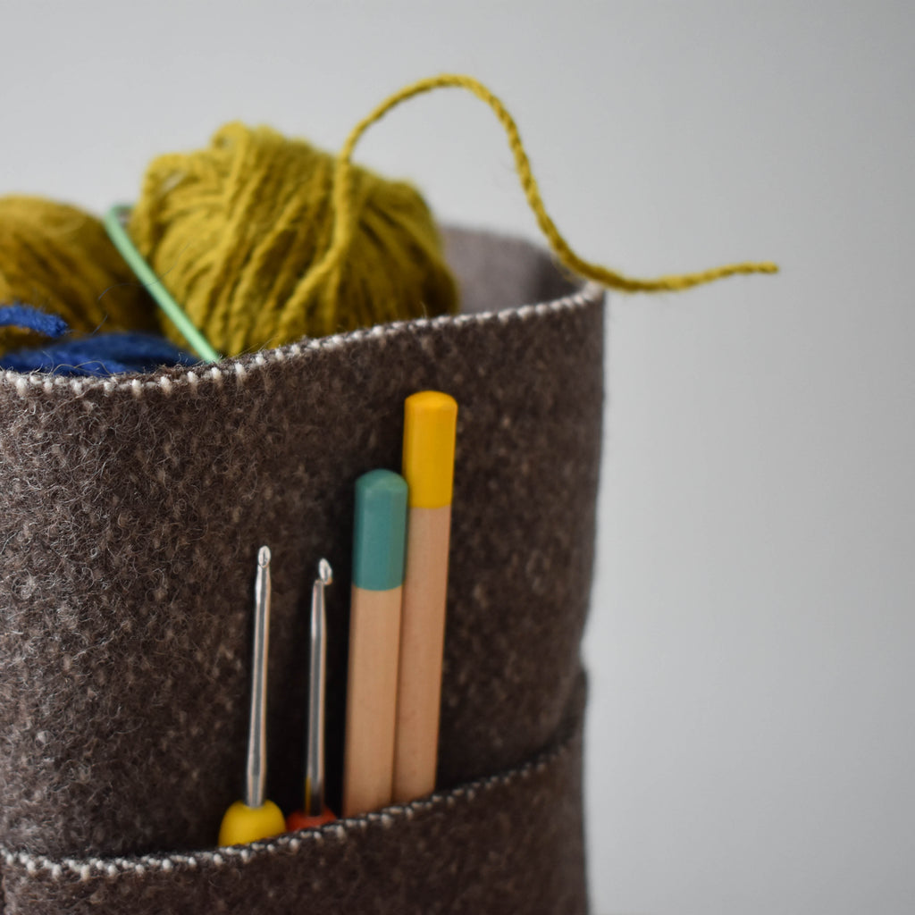 Stanningley - Handmade 100% Wool Project Basket - Small