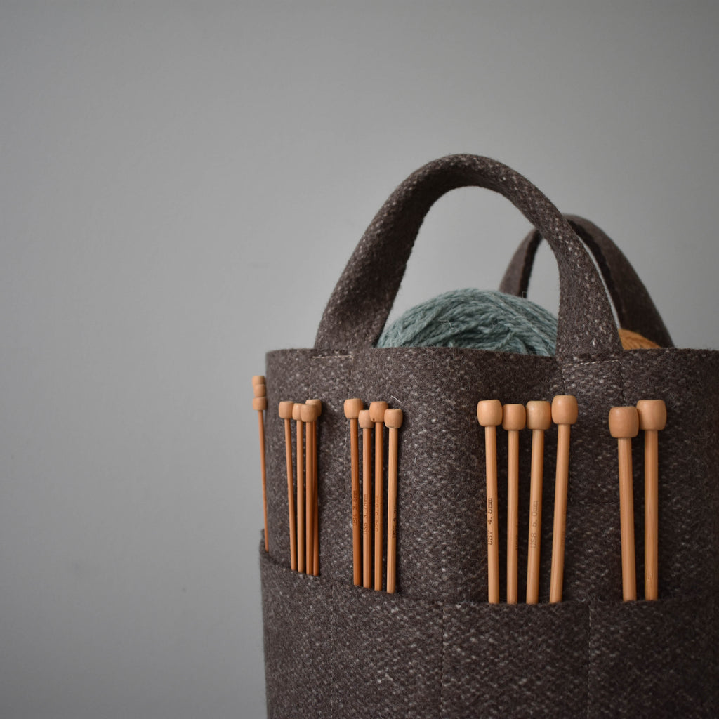 Stanningley - Handmade 100 % Wool Project Basket - Large